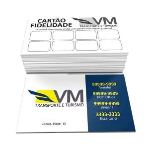 Cartão de visita Couchê 250g 88x48mm 4x1 Verniz Total Brilho Frente, Colorido Frente Verso em Preto e Branco