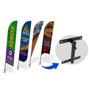 Wind de PAREDE Tecido TecnoSport 100% 65cm Dupla-Face Impressão Ultra-HD Estrutura de Alumínio Desmontável 